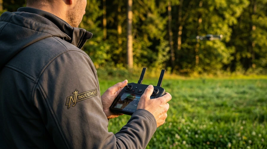 fotografowanie działki w Chrzanowie przy użyciu profesjonalnego drona